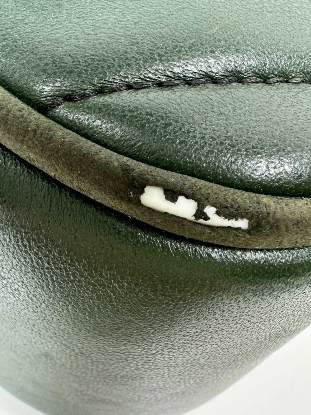 USED Tory Burch Kira Chevron Leather Camera Bag - Small In Green